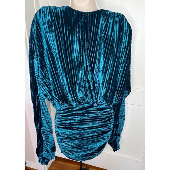 NBD Illusion Mini Dress in Teal Nwt Size Small - Picture 7 of 7